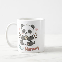 Taza de panda de mañana lenta | Taza de café acoge
