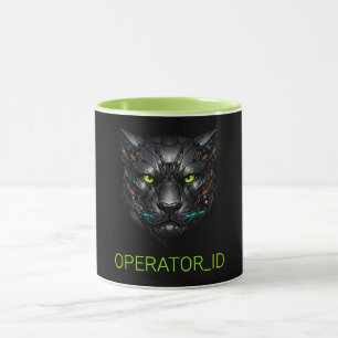 Taza de pantera cibernética Cyberpunk personalizad
