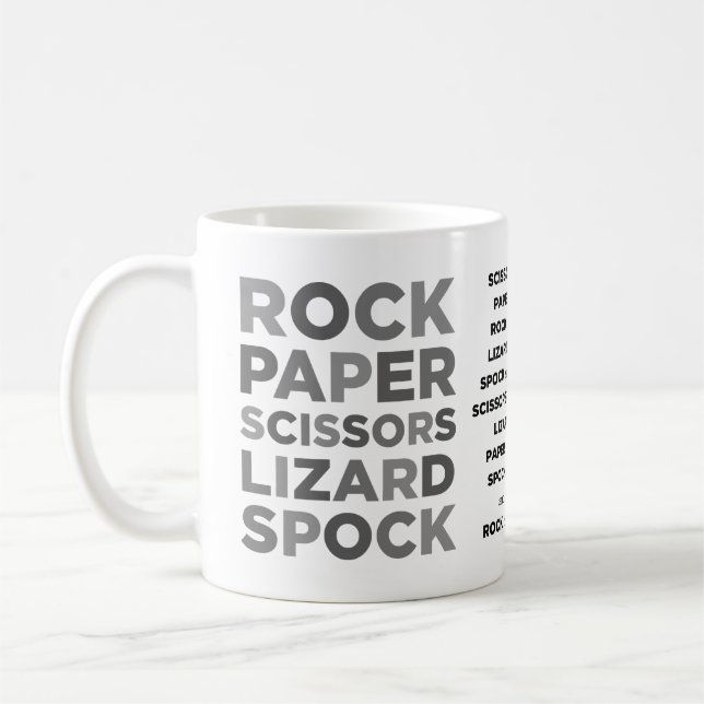 Taza de papel de Spock del lagarto de las tijeras (Izquierda)