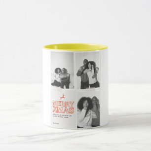 Taza de Pareja Negra y Blanca Feliz Navidad