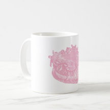 Taza de pastel con lazo vintage