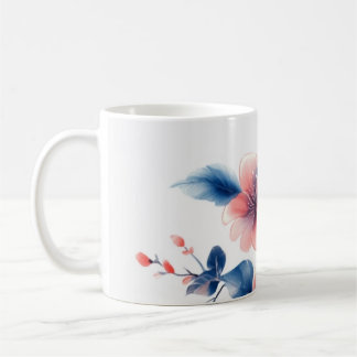 taza de patrón de flor