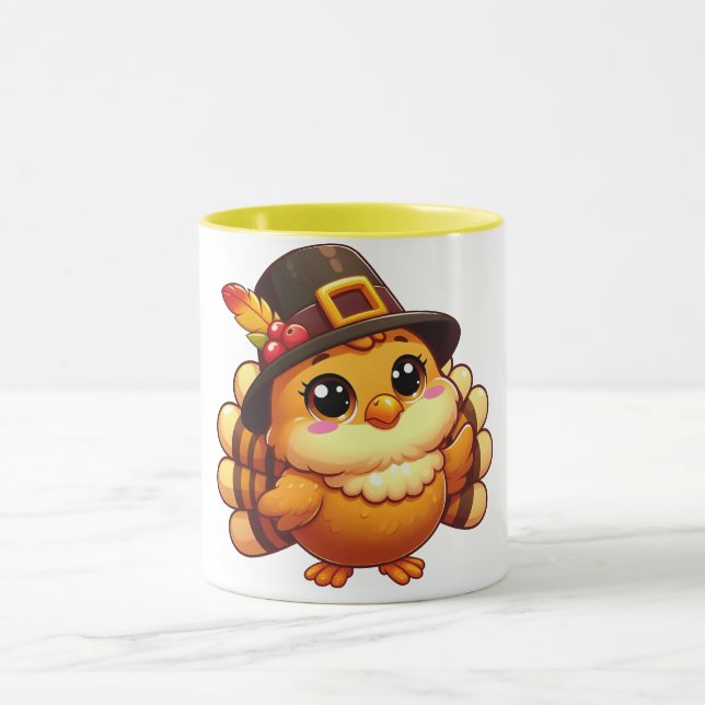 Taza de pavo adorable #2 (Centro)