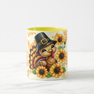 Taza de pavo girasol