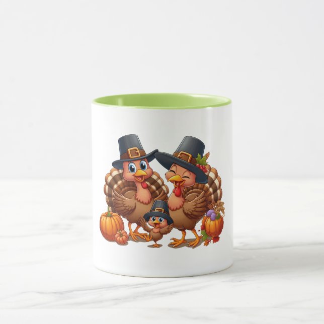Taza de pavo lindo #3 (Centro)