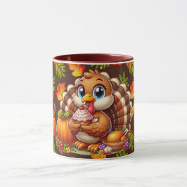 taza de pavo lindo pequeño 7