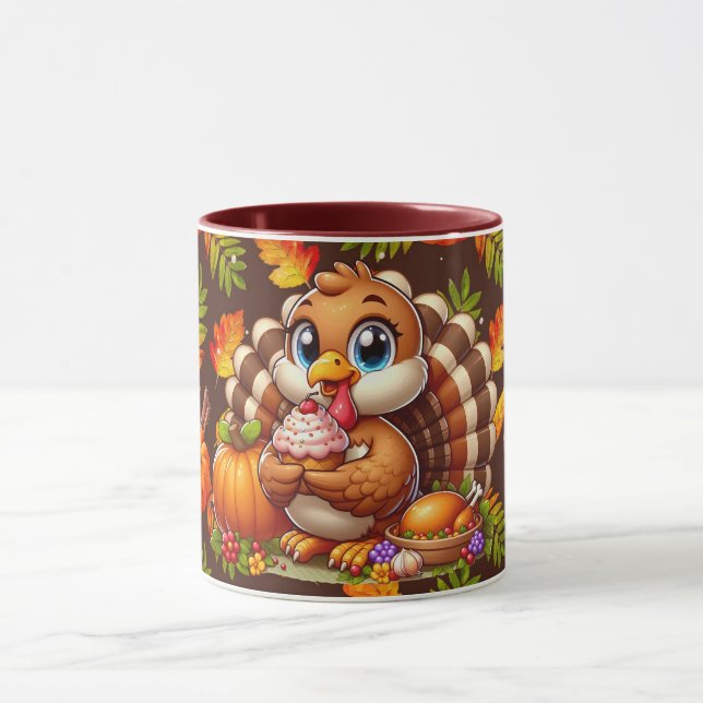 taza de pavo lindo pequeño 7 (Centro)