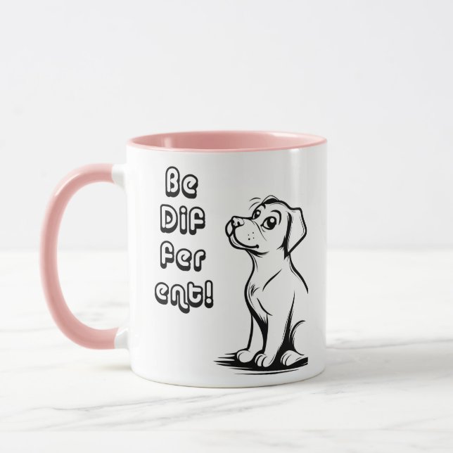 Taza de perro inteligente Be Different: mascota mi (Izquierda)