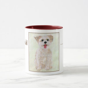 Taza de perro Morkie dulce