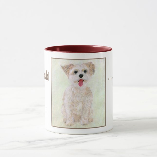 Taza de perro Morkie dulce (Centro)