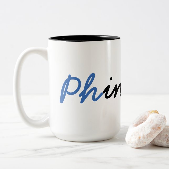 Taza de Phinished del graduado del PhD (Con donut)