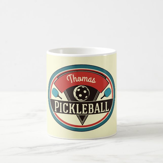 Taza de Pickleball - diseño del vintage (Centro)