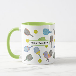 Taza de Pickleball – Patrón Divertido de Pala