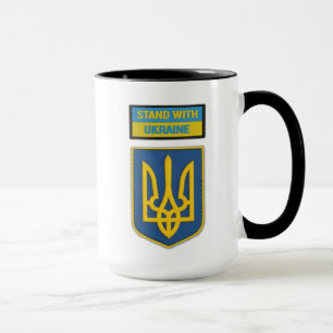 Taza De pie con el parche de Ucrania Coffee Mug Cup