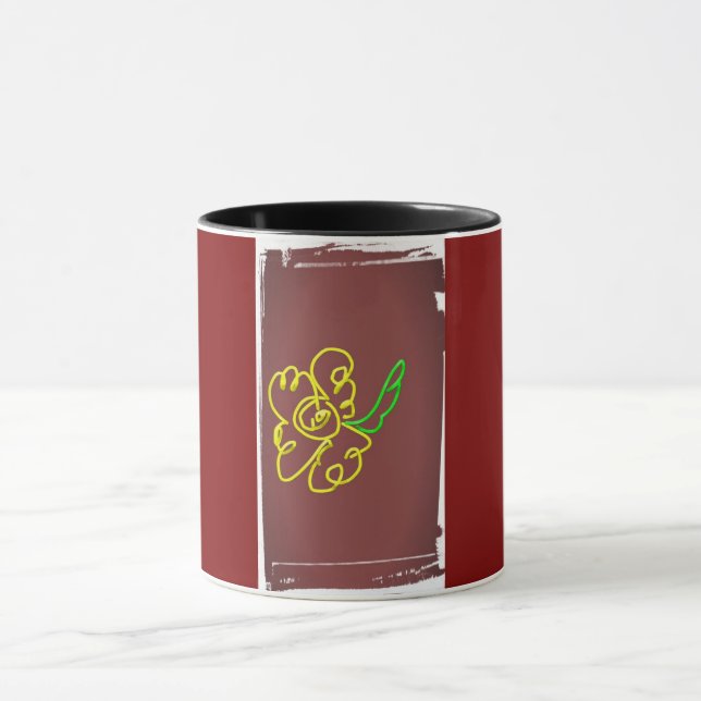 taza de pintura de flores (Centro)