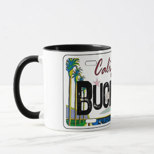 taza de placa de licencia de bandera de Buckhorn C