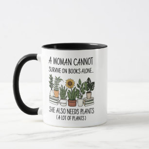 Taza de planta amante de los libros: Regalo de taz
