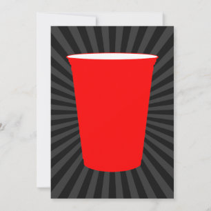 taza de plástico roja