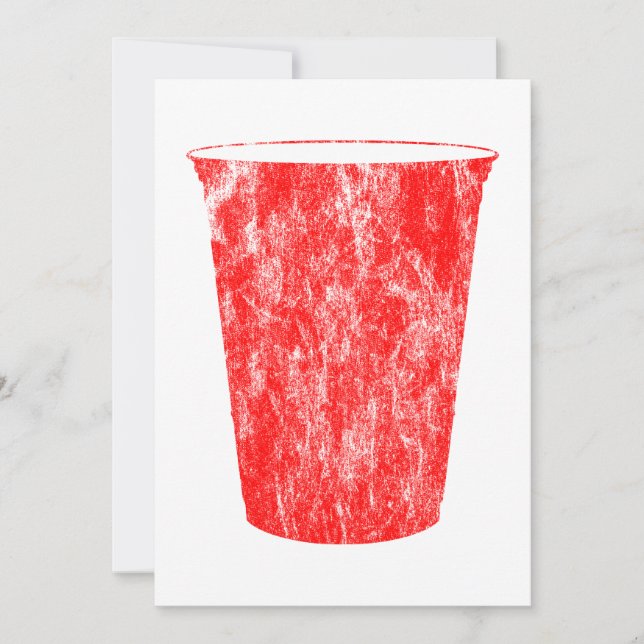 taza de plástico roja (Anverso)