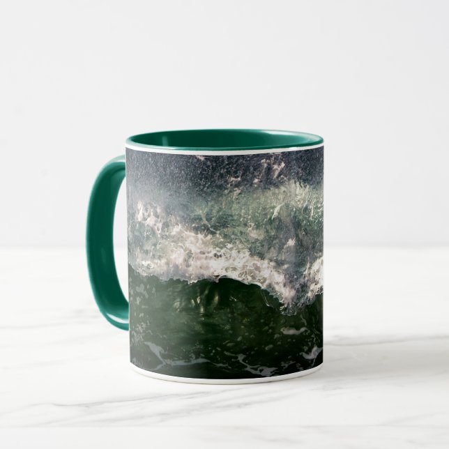 Taza de playa de ola de océano poderosa (Anverso izquierdo)