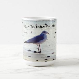 Taza de Playa Gaviota Café Pensativo