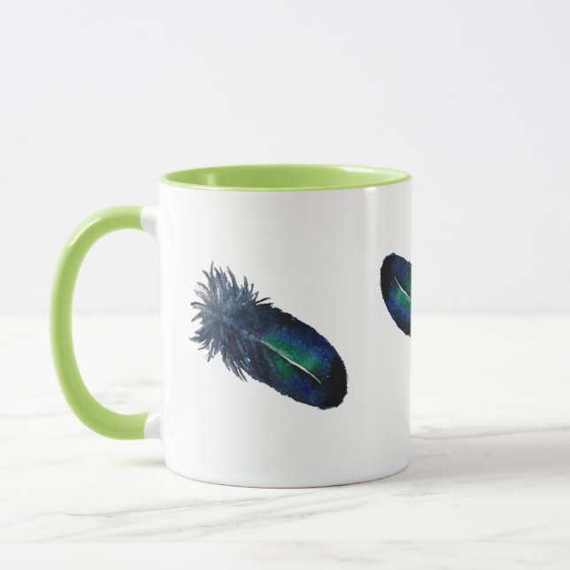 Taza de pluma de pavo real (Izquierda)