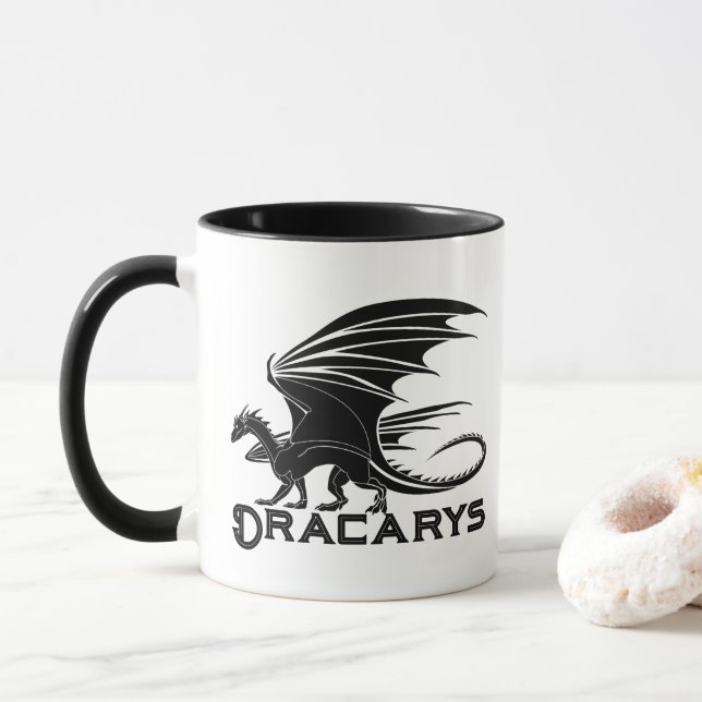 Taza de poder “Dracarys” del Dragón Negro (Con donut)