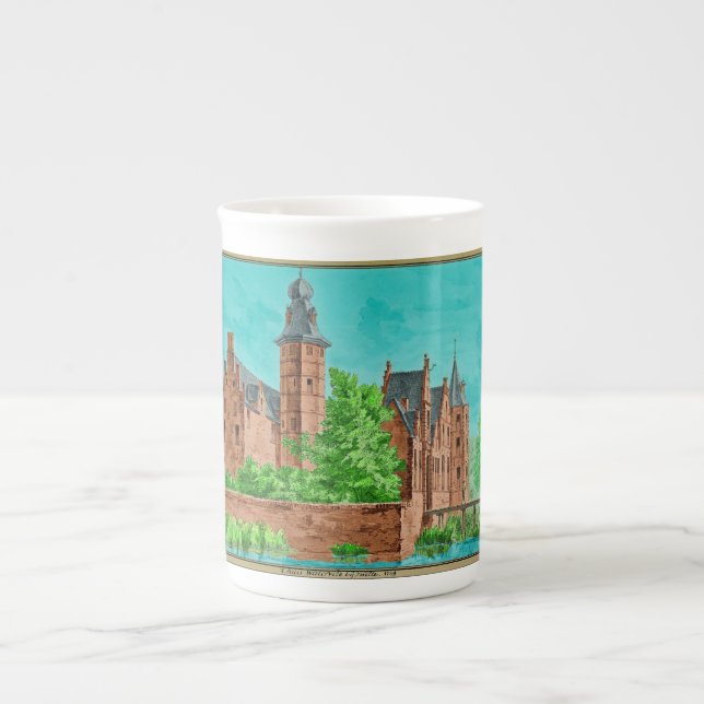 Taza De Porcelana 1729 A. de Haen Dutch Kasteel WESTERVELT ....  (Frente)