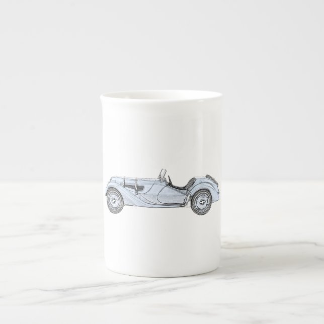 TAZA DE PORCELANA 1936 BMW 328 (Frente)