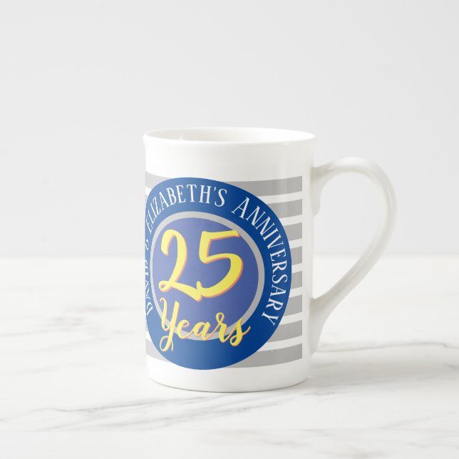 Taza De Porcelana 25 años conmemorativos (Derecha)