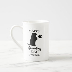 Taza De Porcelana 2 de febrero   Nombre personalizado del Feliz Día 