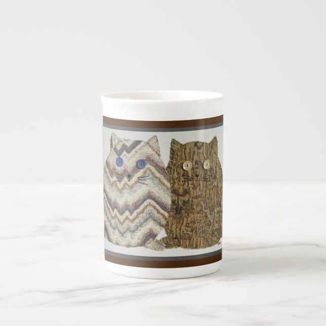 Taza De Porcelana 2 Fat Cats #1 (Frente)