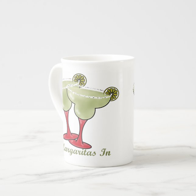 Taza De Porcelana 2 Margaritas En (Izquierda)