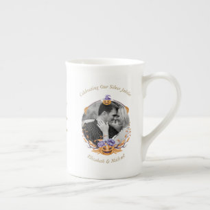 Taza De Porcelana 2 x Aniversario del Boda fotográfico CUALQUIER AÑO