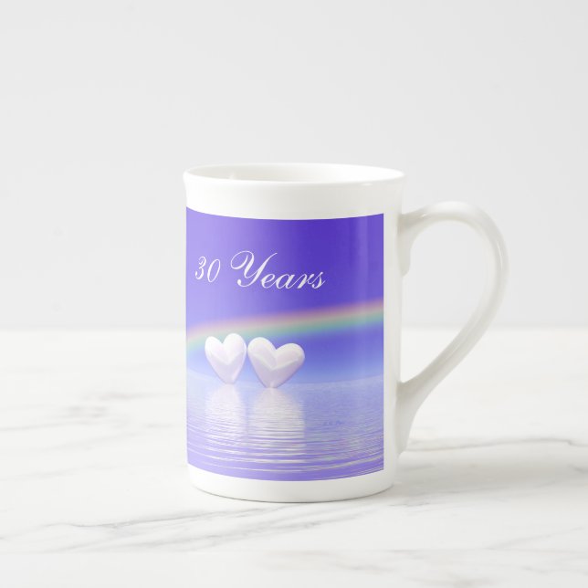 Taza De Porcelana 30° Aniversario de Pearl Hearts (Derecha)