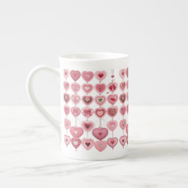 Taza De Porcelana 36Pcs El día de San Valentín Forma Corazón - Oro R