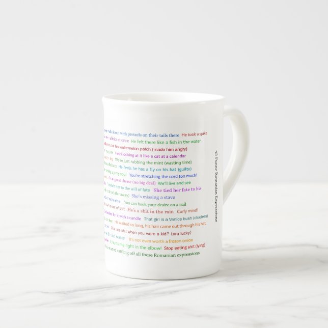 Taza De Porcelana 43 divertida pieza de conversación sobre expresion (Derecha)