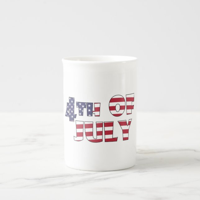 TAZA DE PORCELANA 4 DE JULIO (Frente)