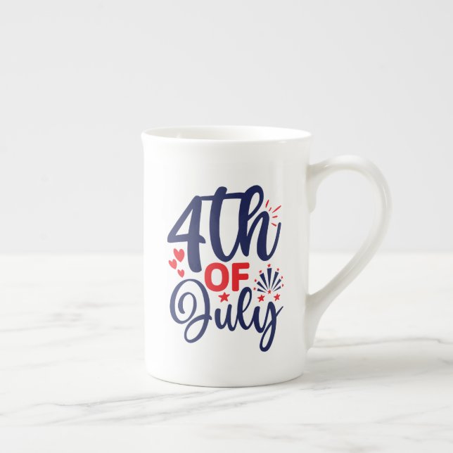 Taza De Porcelana 4 de julio-68826 (Derecha)