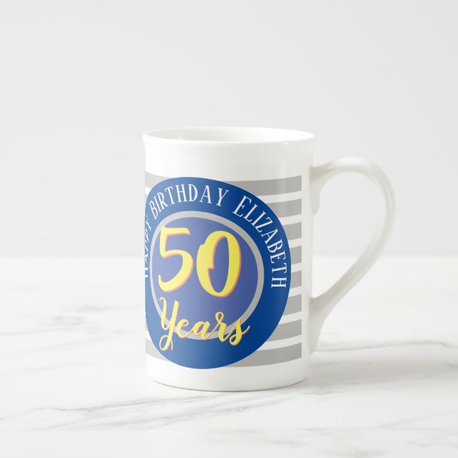 Taza De Porcelana 50 años conmemorativo de cumpleaños (Derecha)