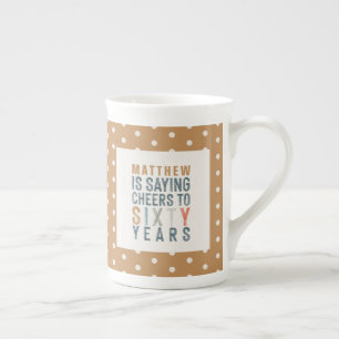 Taza De Porcelana 60.ª decoración o regalo de cumpleaños