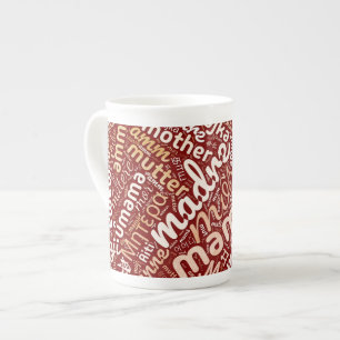 Taza De Porcelana 60 palabras para 'Madre' en diferentes idiomas