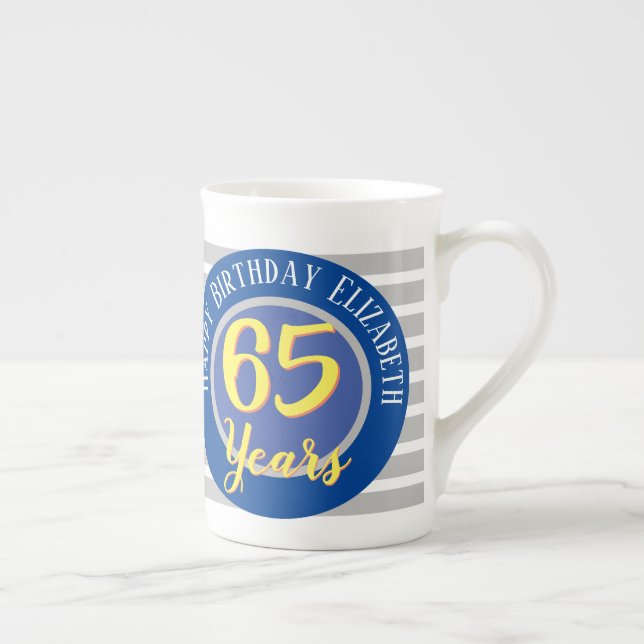 Taza De Porcelana 65 años conmemorativo de cumpleaños (Derecha)