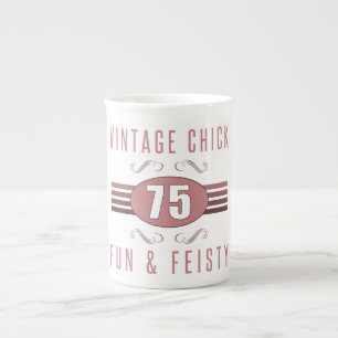 Taza De Porcelana 75.ª Vintage Chick