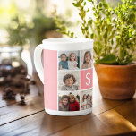 Taza De Porcelana 8 Collage de fotos Monograma FOTO 6 necesita traba<br><div class="desc">Utiliza 8 fotos cuadradas para crear un regalo único y personal. O puedes mantener al cachorro hipster y hacer un keepsake de moda. Si necesita ajustar las imágenes,  haga clic en la herramienta personalizar para realizar cambios.</div>