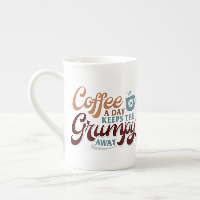 Taza De Porcelana A Coffee a Day for Coffee Lover Gift   (Izquierda)