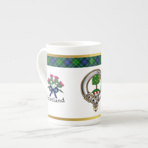 Taza De Porcelana Abercrombie Clan Badge Tartan & Motto
