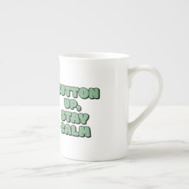 Taza De Porcelana Abrocha, mantén la calma