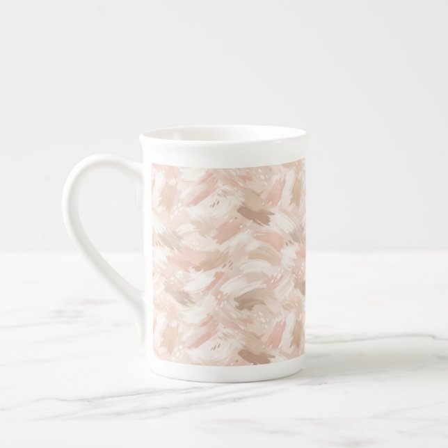 Taza De Porcelana Abstract Brush Stroke Pattern (Izquierda)