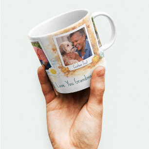 Taza De Porcelana Abuela Recuerdos Estacionales Colaje de Fotos Espe